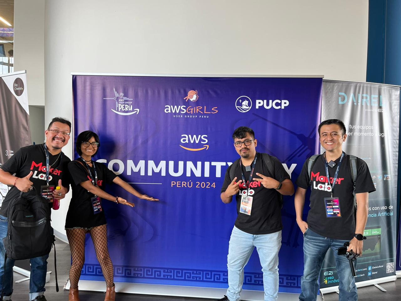 Equipo Makerlab Perú en el AWS Community Day Perú 2024